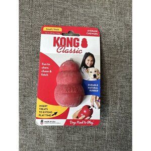KONG Classic Small Dog Rubber Red Chew Toy Durable Natural Rubber Average Chewer
